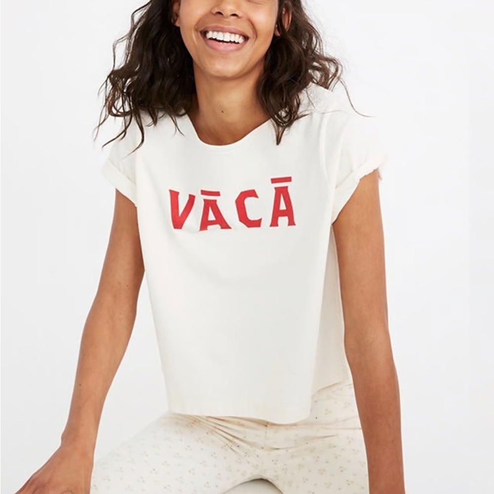Madewell Vaca Graphic T-shirt, size small